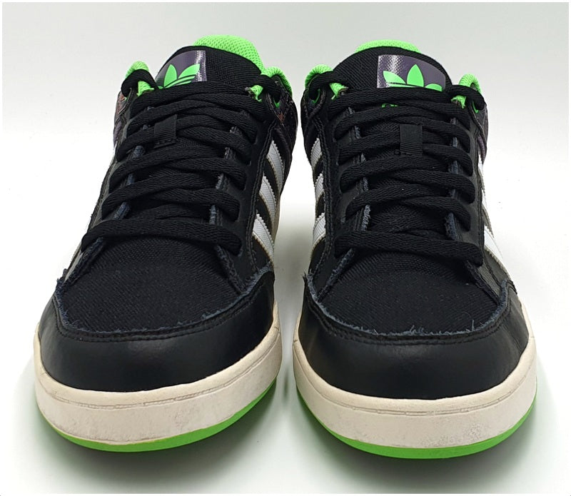 Adidas Virial Low Leather/Mesh Trainers C76969 Black/Green UK10/US10.5/EU44.5