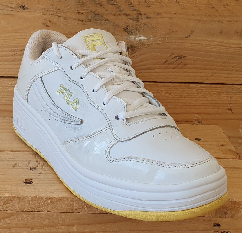 Fila Platform Low Leather Trainers UK7/US9.5/EU41 5FM01018-141 Triple White