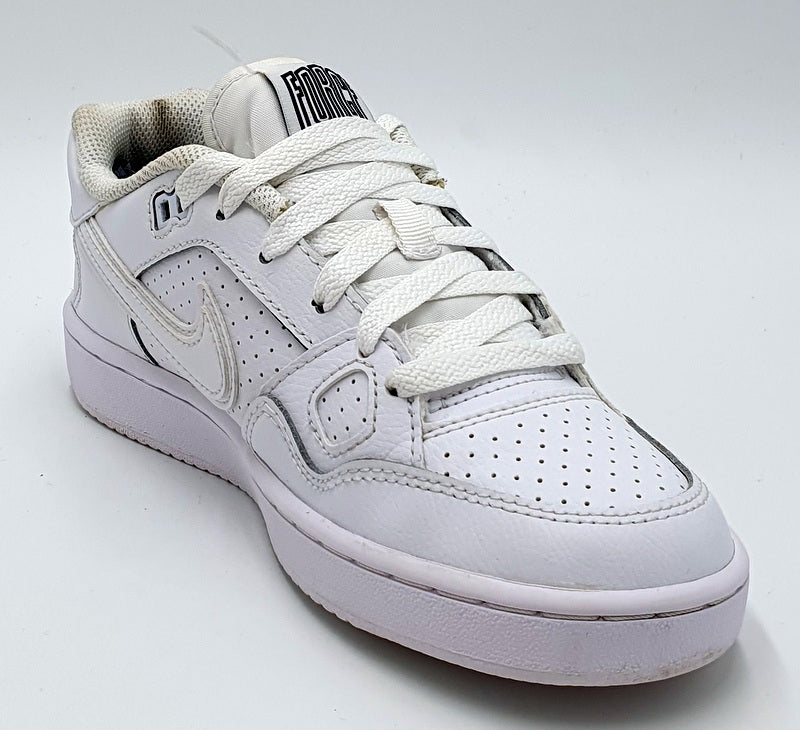 Nike Son Of Force Low Leather Trainers 615153-109 Triple White UK3.5/US4Y/EU36