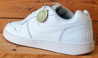 Nike Ebernon Low Leather Trainers UK8/US9/EU42.5 AQ1775-100 Triple White