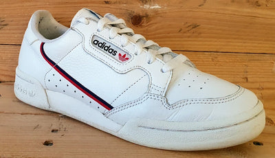 Adidas Continental 80 Low Leather Trainers UK7/US7.5/EU40.5 G27706 White/Red