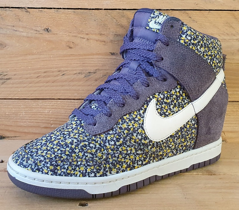 Nike X Libery Of London Dunk Hi Wedge Trainers UK5 US7.5 E38.5 540859 500 Purple VintageTrainers