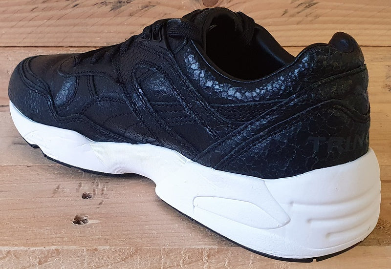 Puma R698 Crackle Low Leather Trainers UK5 US6 EU38 357740 01 Black White