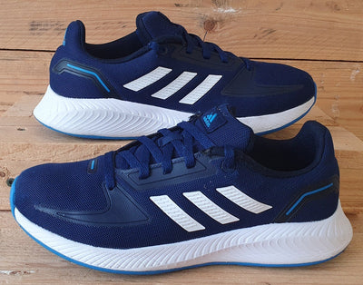 Adidas Runfalcon 2.0 Low Textile Trainers UK5/US5.5/EU38 GX3531 Navy Blue/White