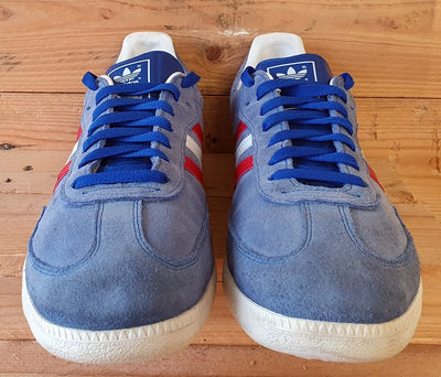 Adidas Samba Low Suede Trainers UK12/US12.5/EU47 V23135 Blue/Red/White