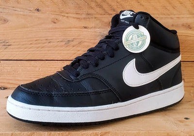 Nike Court Vision Mid Leather Trainers UK6/US7/EU40 DN3577-001 Black/White