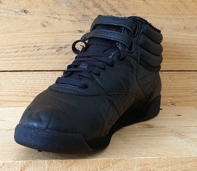 Reebok Ex-O-Fit Mid Leather Trainers UK4.5/US7/E37.5 RA811 PYE 2-71 Triple Black