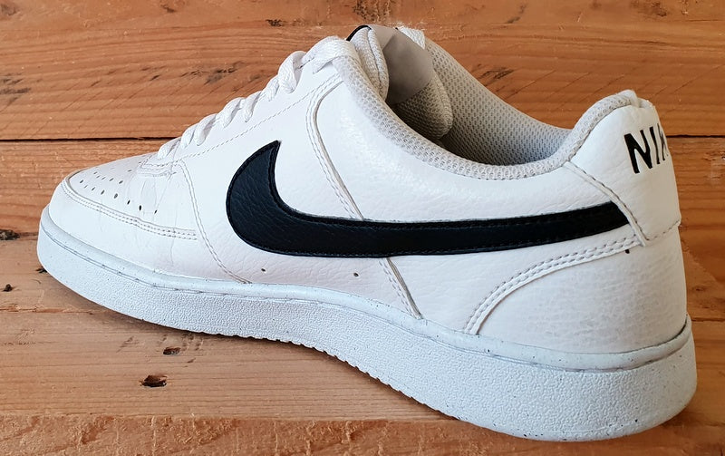 Nike Court Vision Low Leather Trainers UK9/US10/EU44 DH2987-101 White/Black