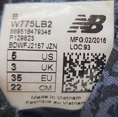 New Balance 775 Low Textile Trainers W775LB2 Black/White/Blue UK3/US5/EU35