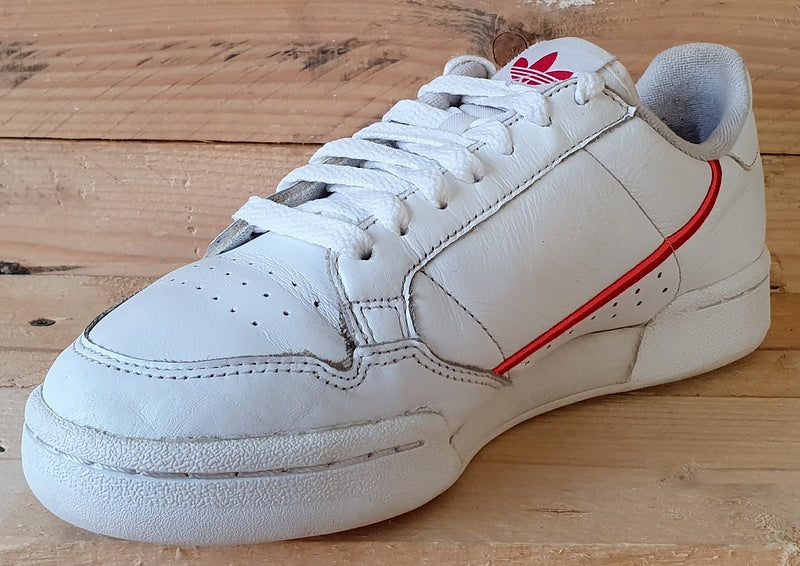 Adidas Continental 80 Low Leather Trainers UK5/US6.5/EU38 EE5562 White/Red