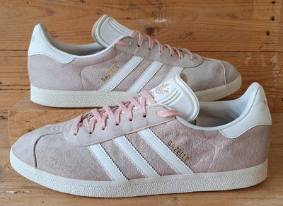 Adidas Gazelle Low Suede Trainers UK12/US12.5/EU47 BB5472 Vapor Pink/White