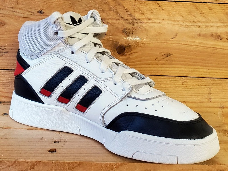Adidas Drop Step Mid Leather Trainers UK8/US8.5/EU42 IG2507 White/Black/Red
