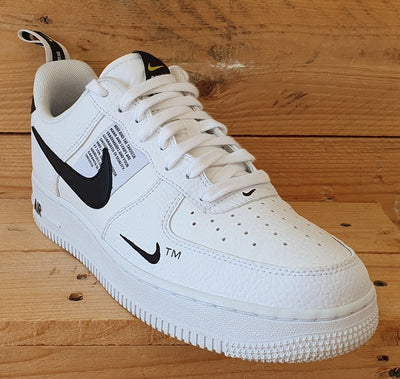 Nike Air Force 1 Utility Low Leather Trainers UK7/US8/E41 AJ7747-100 White/Black