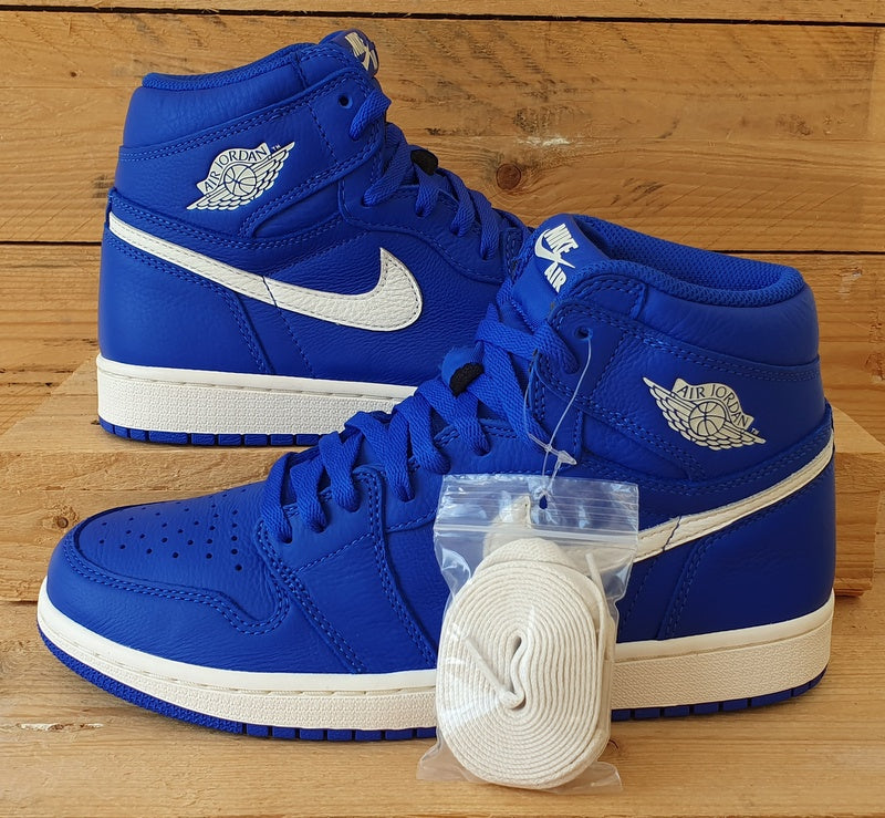 Nike Air Jordan 1 Leather Trainers UK7.5/US8.5/EU42 555088-401 Hyper Royal/White