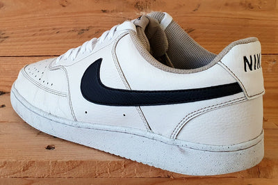 Nike Court Vision Low Leather Trainers UK10/US11/EU45 DH2987-101 White/Black