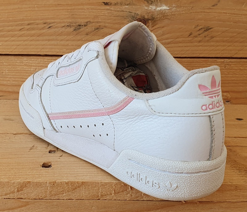 Adidas Continental 80 Low Leather Trainers UK4 US5.5 EU36.5 G27722 White Pink