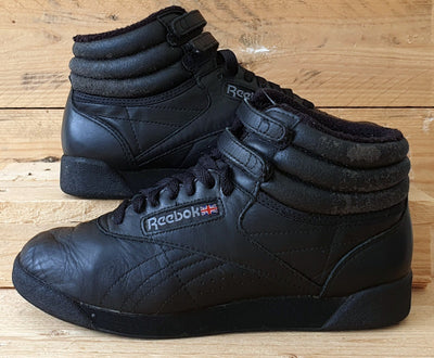 Reebok Ex-O-Fit Mid Leather Trainers UK4.5/US7/E37.5 RA811 PYE 2-71 Triple Black