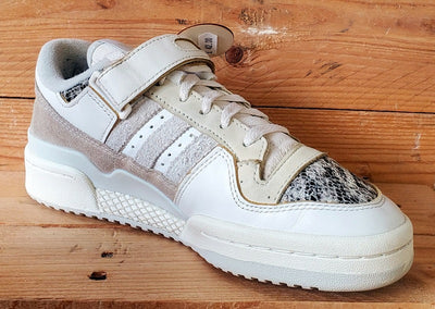 Adidas Forum 84 Low Leather Trainers UK5/US5.5/EU38 FZ6292 White/Snakeskin