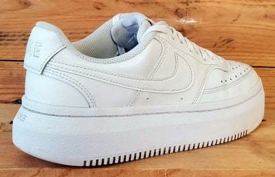 Nike Court Vision Alta Leather Trainers UK7/US9.5/EU41 DM0113-100 Triple White