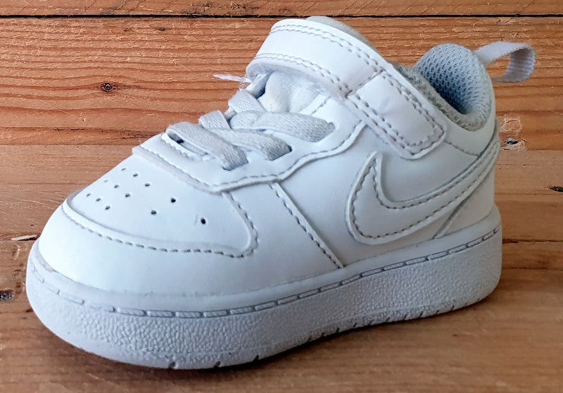 Nike Court Borough Low Kids Trainers UK3.5/US4C/E19.5 DV5458-106 Triple White