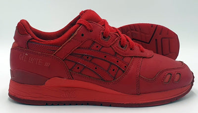 Asics Gel Lyte III Low Leather Trainers H63QK Valantines Red UK5/US6/EU38