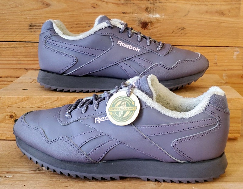 Reebok Royal Glide Ripple Low Leather Trainers UK5/US7.5/EU38 FW0842 Grey Purple