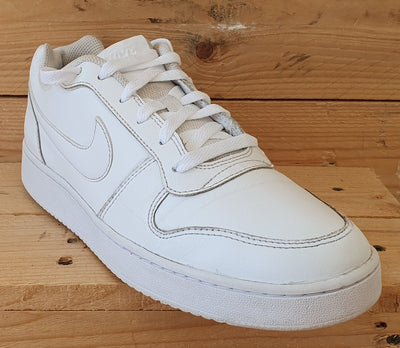 Nike Ebernon Low Leather Trainers UK8/US9/EU42.5 AQ1775-100 Triple White