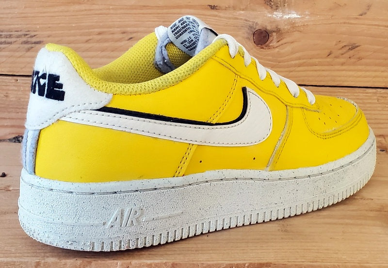 Nike Air Force 1 Low Leather Trainers UK4/US4.5Y/EU36.5 DQ0359-700 Tour Yellow