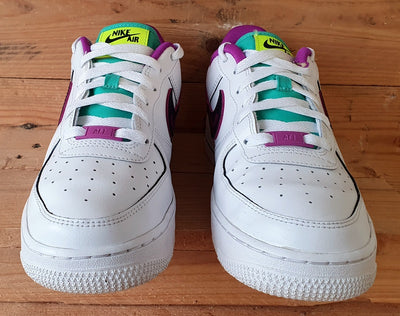 Nike Air Force 1 Low 07' LV8 Trainers UK6/US7Y/E40 DX3933-100 White Vivid Purple