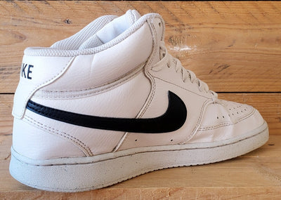 Nike Court Vision Mid Leather Trainers UK7.5/US8.5/EU42 DN3577-101 White/Black