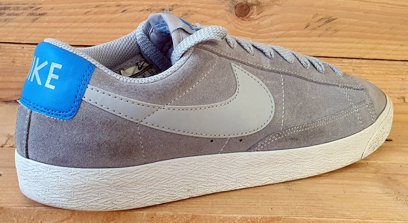 Nike Blazer Low Suede Trainers UK9/US10/EU44 371760-022 Grey/Blue/White