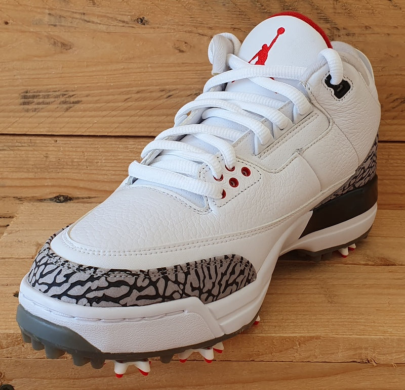 Nike Air Jordan 3 Golf Leather Trainers UK7.5/US8.5/EU42 AJ3783-100 White Cement