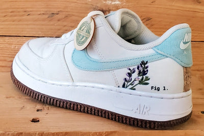 Nike Air Force 1 Indigo Low Canvas Trainers UK3/US5.5/EU36 CZ0269-100 White