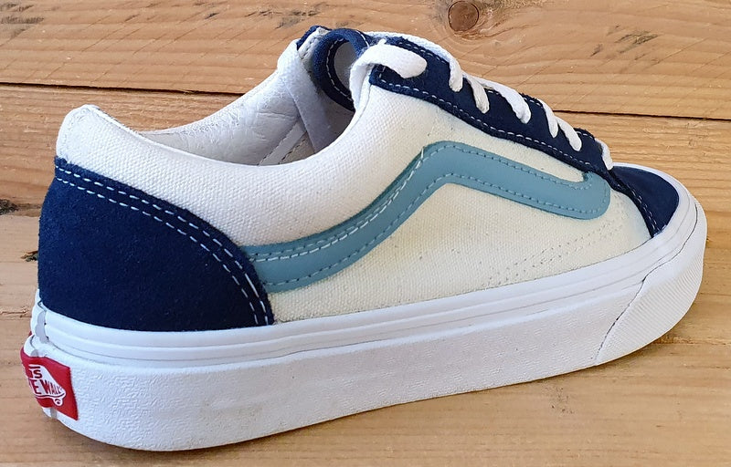 Vans Off The Wall Low Canvas Trainers UK4/US6.5/EU36.5 500714 Cream/Navy