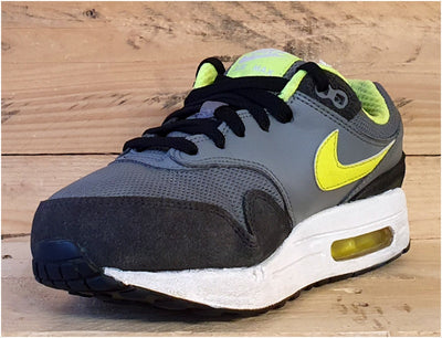 Nike Air Max 1 Low Textile Trainers UK5.5/US6Y/E38.5 555766-045 Grey/White/Volt