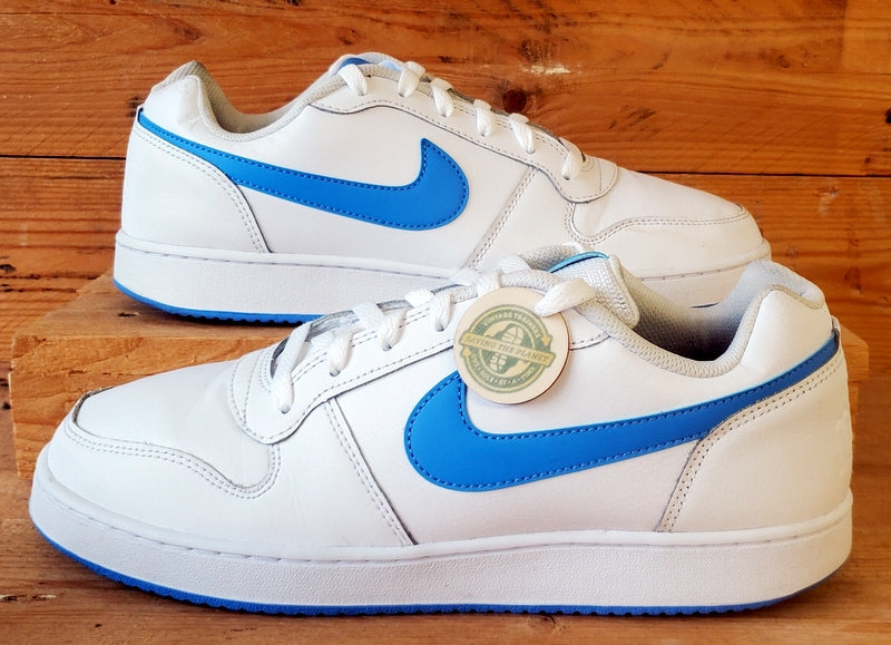 Nike Ebernon Low Leather Trainers UK9.5/US10.5/EU44.5 AQ1775-102 White/Blue