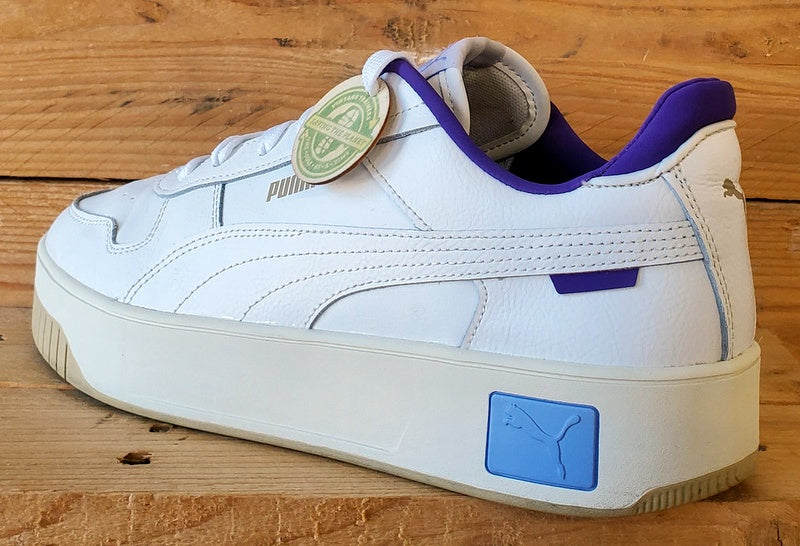 Puma Carina Street Low Leather Trainers UK8/US10.5/EU42 389390-04 White/Purple