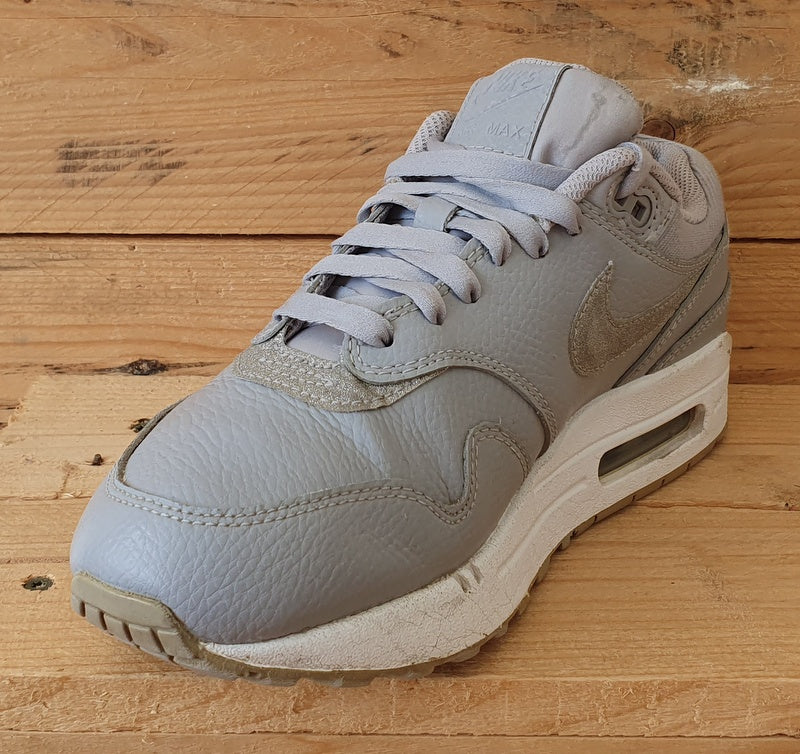 Nike Air Max 1 Low Leather Trainers UK5/US7.5/EU38.5 AT0072-001 Wolf Grey/White