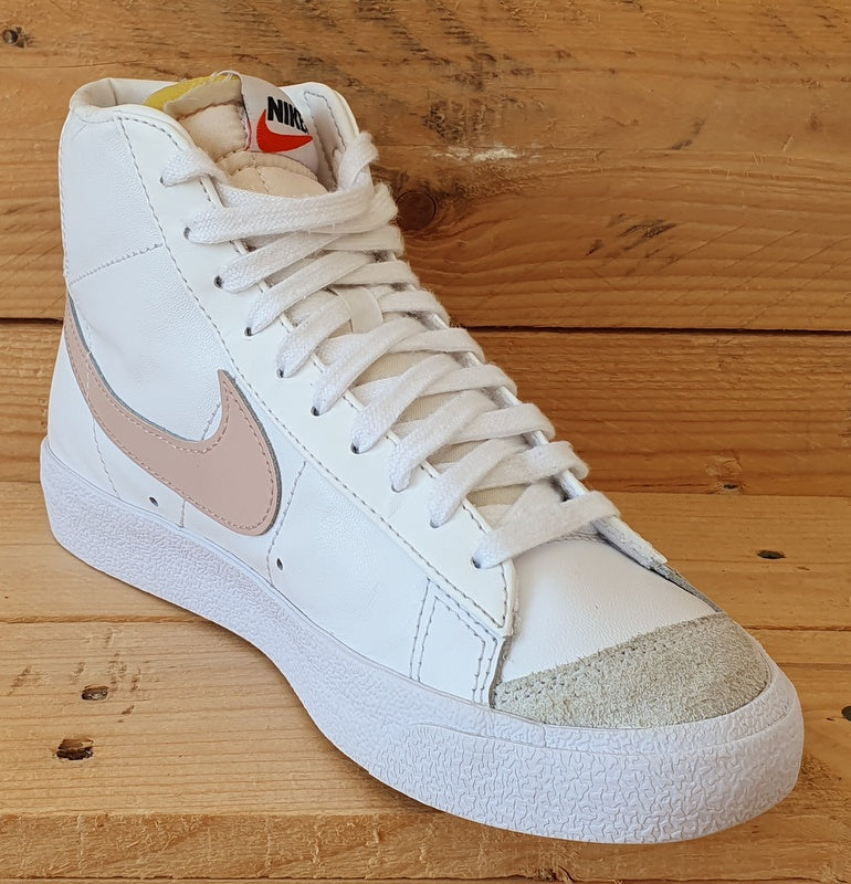 Nike Blazer 77 Mid Leather Trainers UK4/US6.5/EU37.5 CZ1055-118 White/Pink