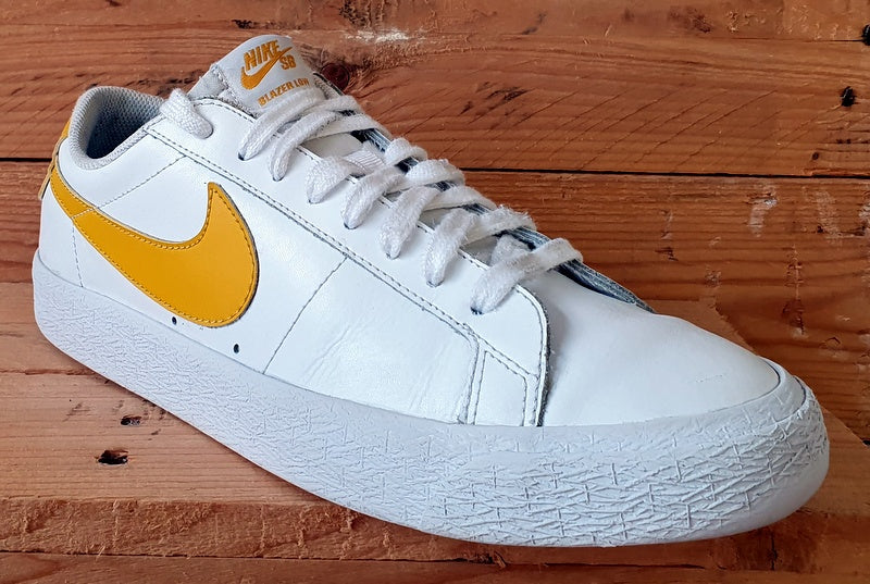 Nike SB Zoom Blazer Low Leather Trainers UK8/US9/EU42.5 864347-171 White Gold