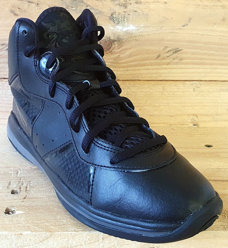 Nike Lebron 8 PS Mid Leather Trainers UK2/US2.5Y/EU34 415240-002 Black