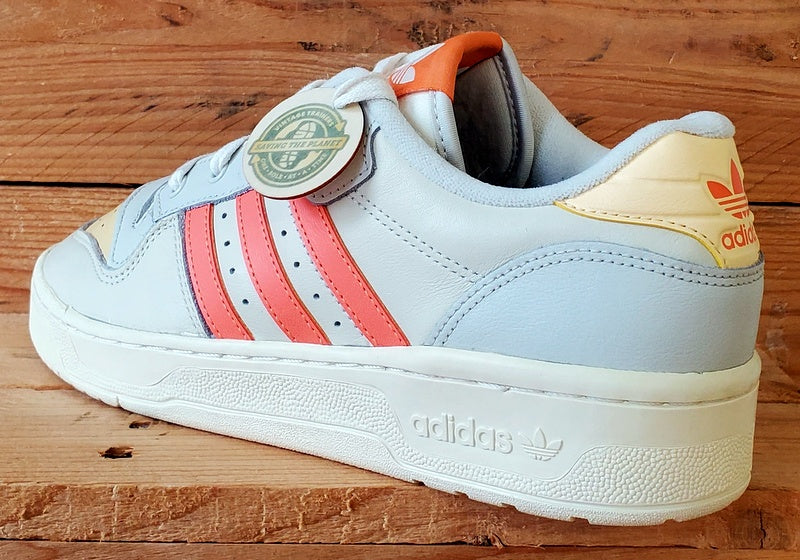 Adidas Rivalry Low Leather Trainers UK8/US9.5/EU42 H68109 Grey/Orange/White