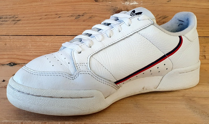 Adidas Continental 80 Low Leather Trainers UK7/US7.5/EU40.5 G27706 White/Red