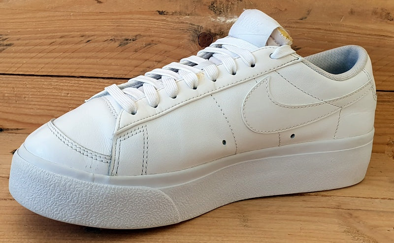 Nike Blazer Low Platform Leather Trainers UK5.5 US8 EU39 DJ0292 100 White