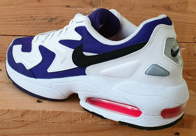 Nike Air Max 2 Suede/Textile Trainers UK9.5/US10.5/E44.5 AO1741-103 White/Purple