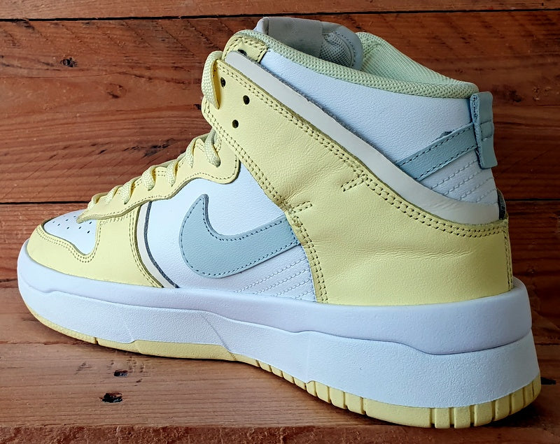 Nike Dunk High Up Rebel Leather Trainers UK5.5/US8/EU39 DH3718-105 Lemon Yellow