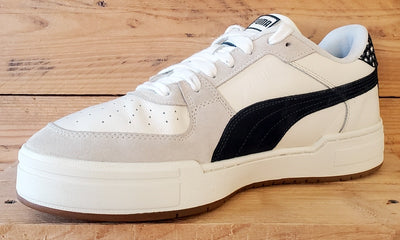 Puma Low Leather/Suede Trainers UK10.5/US11.5/EU45 390652-01 Cream/Black