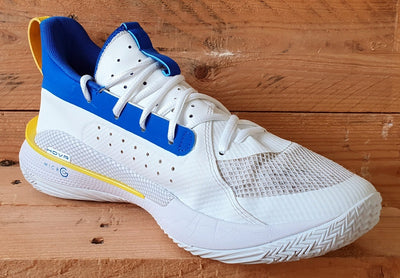 Under Armour TB Curry 7 Trainers UK9/US10/EU44 3023300-106 White/Blue/Yellow