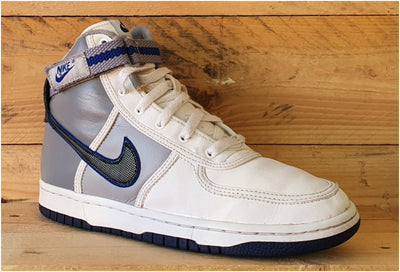 Nike Vandal Mid Leather Trainers UK5.5/US6Y/E38.5 314674-100 White/Grey/Blue
