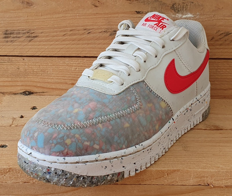 Nike Air Force 1 Crater Trainers UK5.5/US8/E39 CT1986-101 Summit White/Siren Red